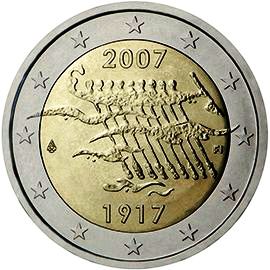 монета 2 евро 2007 Финляндия