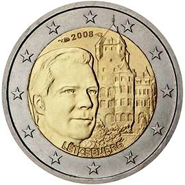 монета 2 евро 2008 luxembourg