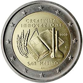 монета 2 евро 2009 sm