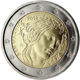 монета 2 евро 2010 sm