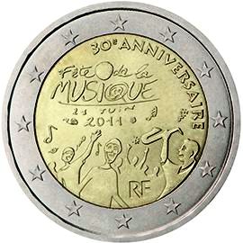 монета 2 евро 2011 fr монета 2 евро 2011 fr