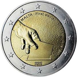 монета 2 евро 2011 mt монета 2 евро 2011 mt