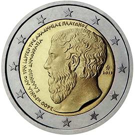 монета 2 евро 2013 Греция_Plato монета 2 евро 2013 Греция_Plato