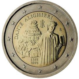 монета 2 евро 2015 Italy_Alighieri монета 2 евро 2015 Italy_Alighieri