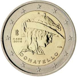 монета 2 евро 2016 italy_donatello_270 монета 2 евро 2016 italy_donatello_270