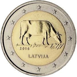 монета 2 евро 2016 latvia_agriculture монета 2 евро 2016 latvia_agriculture