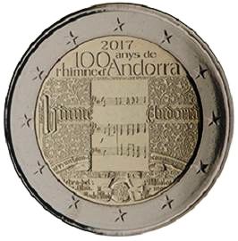 монета 2 евро 2017 Andorra_100years монета 2 евро 2017 Andorra_100years
