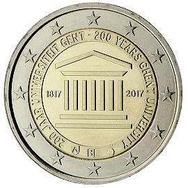 монета 2 евро 2017 Бельгия_Ghent монета 2 евро 2017 Бельгия_Ghent