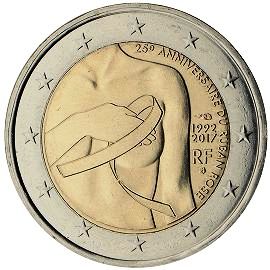 монета 2 евро 2017 France_pink_ribbon монета 2 евро 2017 France_pink_ribbon