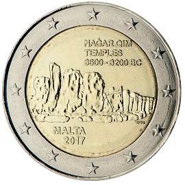 монета 2 евро 2017 Malta_Hagar_Qim монета 2 евро 2017 Malta_Hagar_Qim