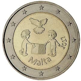 монета 2 евро 2017 Malta_Solidarity монета 2 евро 2017 Malta_Solidarity