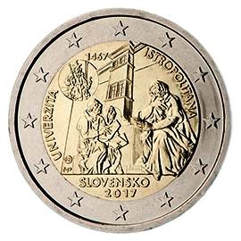 монета 2 евро 2017 slovakia_university монета 2 евро 2017 slovakia_university