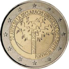 монета 2 евро 2018 andorra_70yrs_declhumrights монета 2 евро 2018 andorra_70yrs_declhumrights