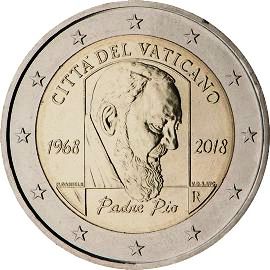 монета 2 евро 2018 vatican_padrepio монета 2 евро 2018 vatican_padrepio