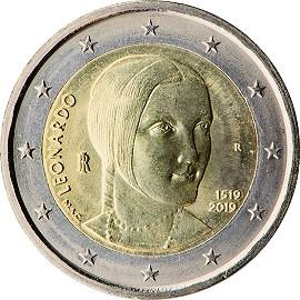 монета 2 евро 2019 500anniv_Leodavinci монета 2 евро 2019 500anniv_Leodavinci