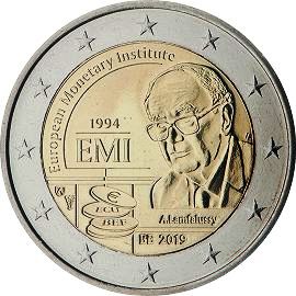 монета 2 евро 2019 belgium_25anniv_EMI монета 2 евро 2019 belgium_25anniv_EMI