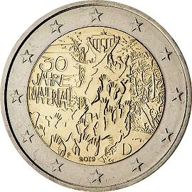монета 2 евро 2019 de_30anniv_fallBerlinwall монета 2 евро 2019 de_30anniv_fallBerlinwall