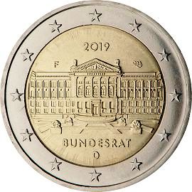 монета 2 евро 2019 de_70anniv_Bundesrat монета 2 евро 2019 de_70anniv_Bundesrat