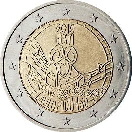 монета 2 евро 2019 et_150yrSongfestival монета 2 евро 2019 et_150yrSongfestival