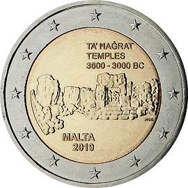 монета 2 евро 2019 mt_Ta_Hagrat монета 2 евро 2019 mt_Ta_Hagrat