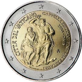 монета 2 евро 2019 vt_sistine монета 2 евро 2019 vt_sistine