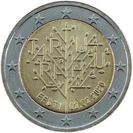 монета 2 евро 2020 et_centTartuPeaceTreaty монета 2 евро 2020 et_centTartuPeaceTreaty