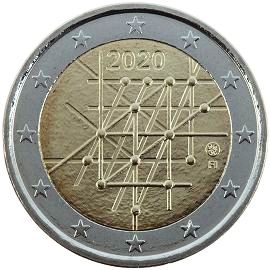 монета 2 евро 2020 fi_100turku_univerity монета 2 евро 2020 fi_100turku_univerity