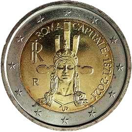 монета 2 евро 2021 it_150_rome_capital монета 2 евро 2021 it_150_rome_capital