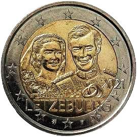 монета 2 евро 2021 lu_mariage_duke_henry монета 2 евро 2021 lu_mariage_duke_henry