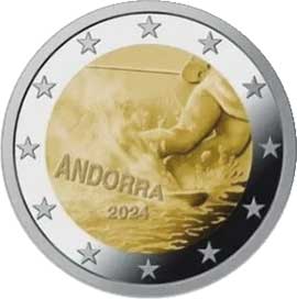 Бельгия 2 евро 2024 Андорра 2 евро 2024