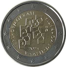 Франция 2 евро 2024 Финляндия 2 евро 2024