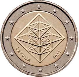 2 евро 2024 Латвия 2 евро 2024