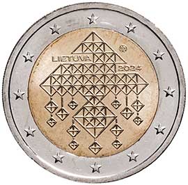 2 евро 2024 Литва 2 евро 2024