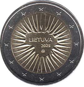 2 евро 2025 Литва 2 евро 2025