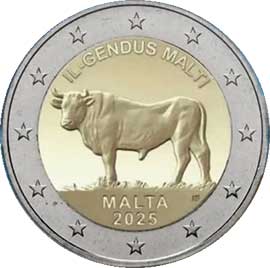 Мальта 2 евро 2025 Мальта 2 евро 2025