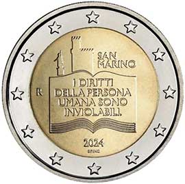 Сан-Марино 2 евро 2024 Сан-Марино 2 евро 2024