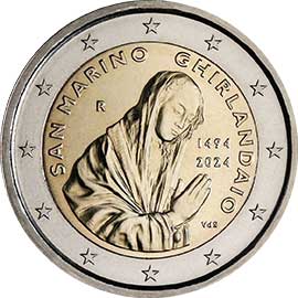 Сан-Марино 2 евро 2024 Сан-Марино 2 евро 2024