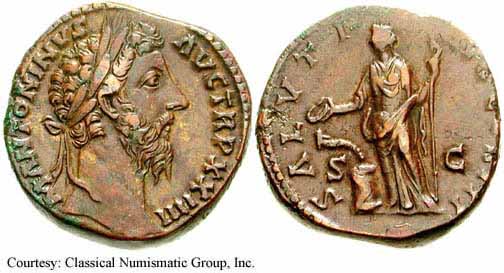 монета Древнего Рима