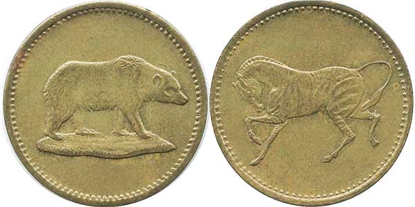 игровые жетоны Bear и zebra