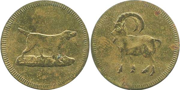 игровые жетоны Собака и Козерог