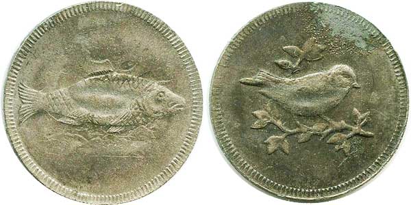 игровые жетоны Рыба и птица