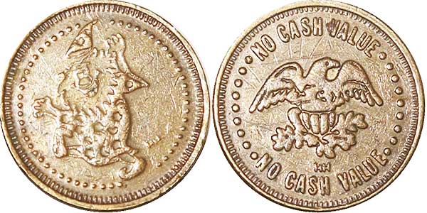 игровой жетон no cash value clown