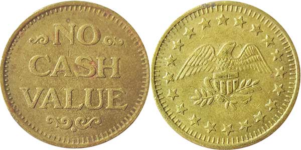 игровой жетон no cash value eagle