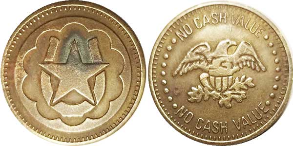 игровой жетон no cash value star