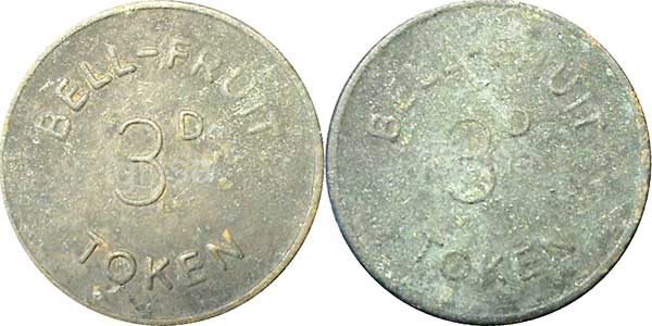 игровой жетон bell fruit 3p