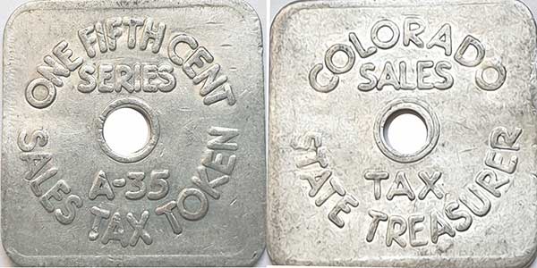 token 1/5 tax colorado