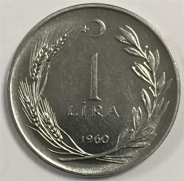 1 Лира 1960 Аверс