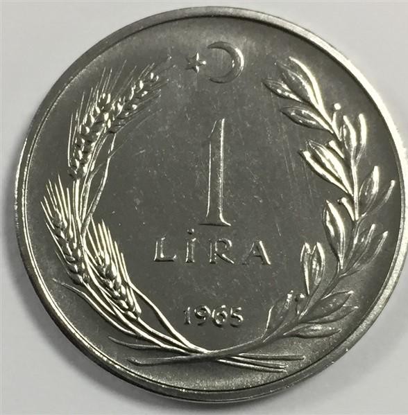 1 Лира 1965 Аверс
