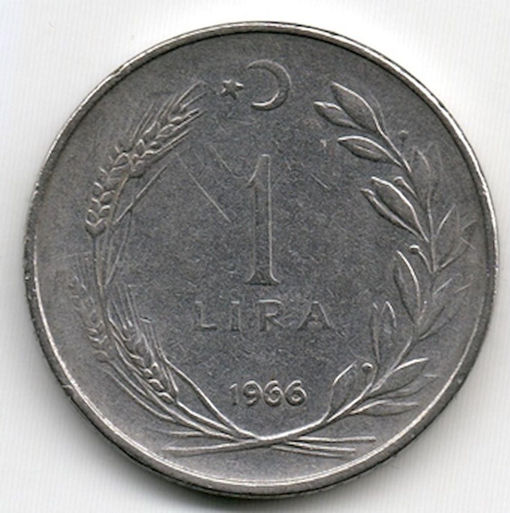 1 Лира 1966 Аверс