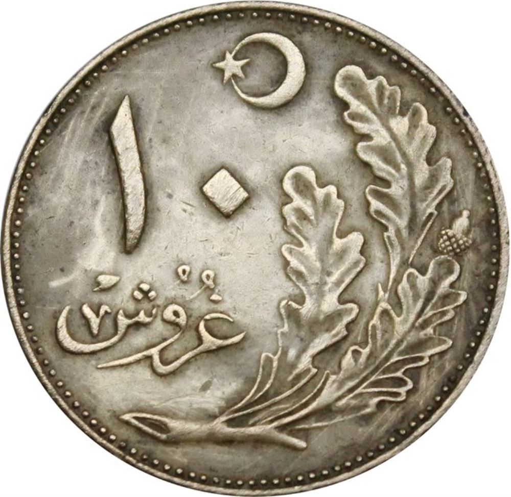 10 куруш 1928 Аверс